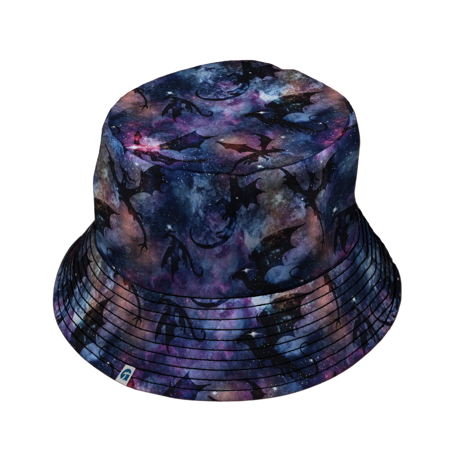 Galaxy Dragons Purple Bucket Hat Geek Nerd 0925 Designs by Nathan Fantasy Prints