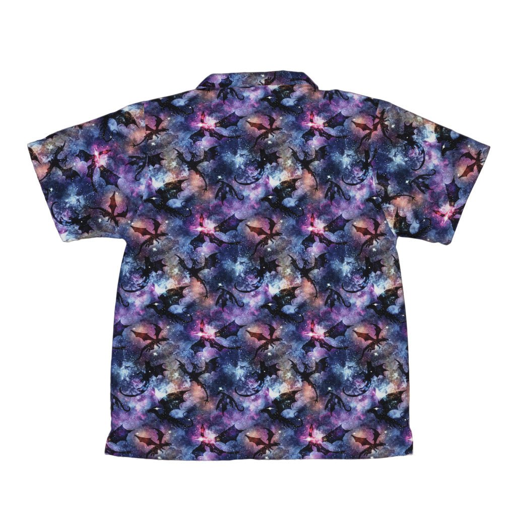 Galaxy Dragons Purple Youth Hawaiian Shirt Geek Nerd 0925 Designs by Nathan Fantasy Prints