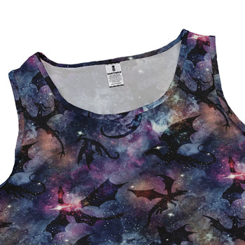 Galaxy Dragons Purple Dress Geek Nerd 0925 Designs by Nathan Fantasy Prints