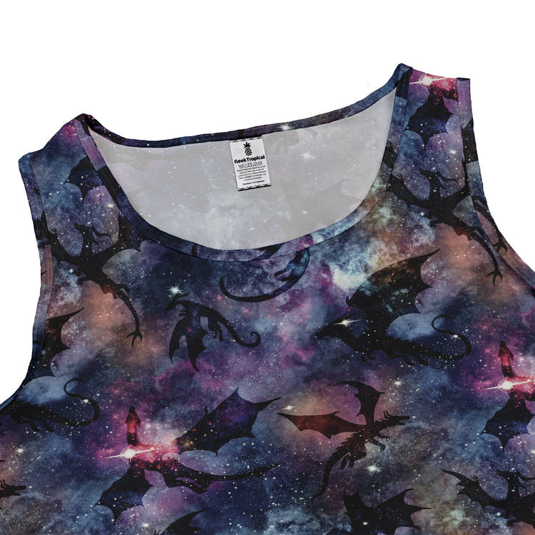 Galaxy Dragons Purple Dress Geek Nerd 0925 Designs by Nathan Fantasy Prints