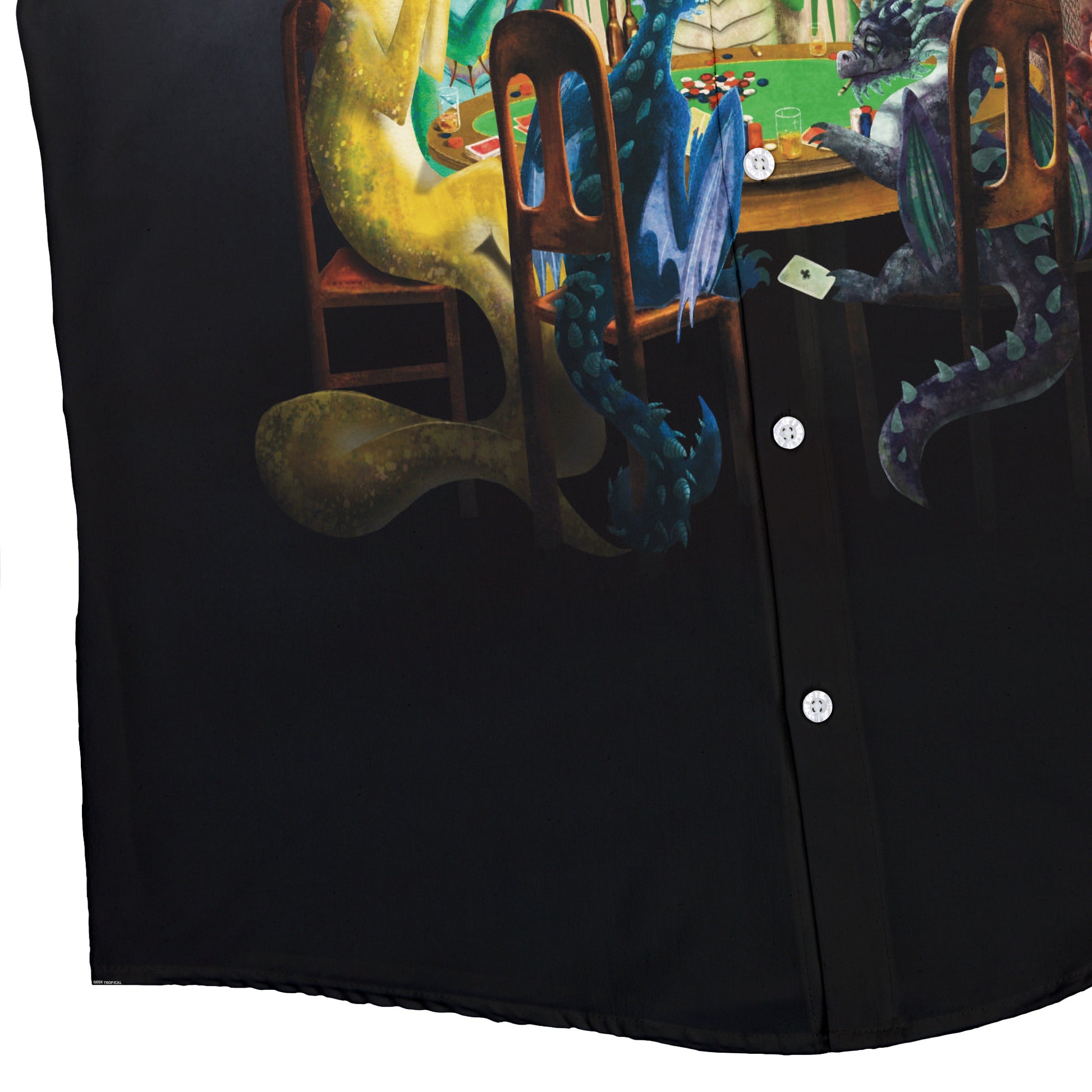 Gambling Dragons Button Up Shirt Geek Nerd 0925 adult sizing All Adult Button Up Shirts