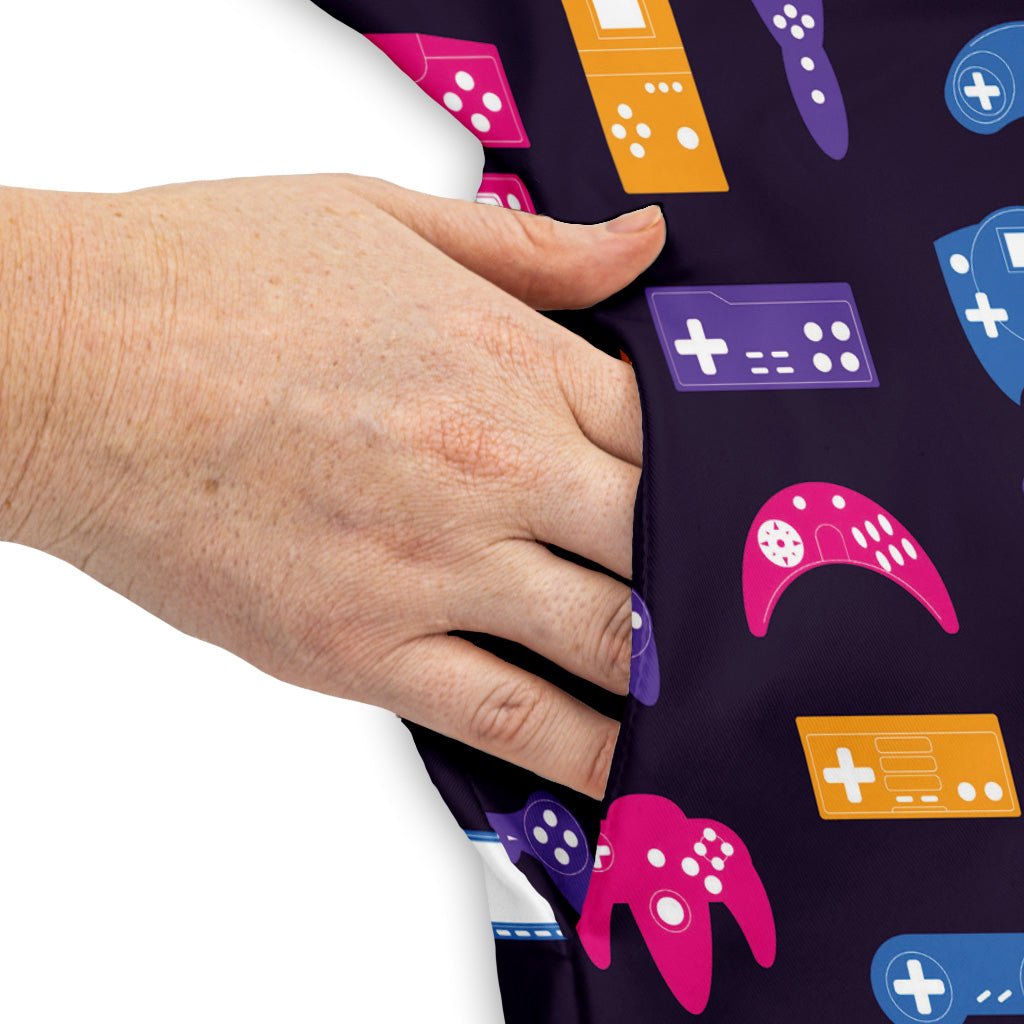 Game Controllers Purple Video Game Dress Geek Nerd lx - C video game arcade print