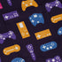 Game Controllers Purple Video Game Long Sleeve Button Up Shirt Geek Nerd adult sizing FLOW DESC WRITING video game arcade print
