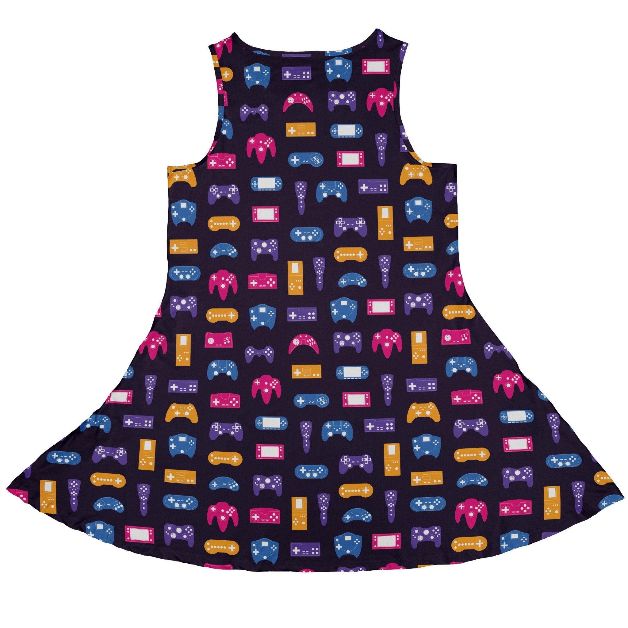 Game Controllers Purple Video Game Dress Geek Nerd lx - C video game arcade print