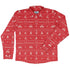 Gamer Christmas Sweater Long Sleeve Button Up Shirt Geek Nerd adult sizing Christmas Print Design by Tobe Fonseca