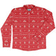 Gamer Christmas Sweater Long Sleeve Button Up Shirt Geek Nerd adult sizing Christmas Print Design by Tobe Fonseca