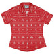 Gamer Christmas Sweater Curvy Button Up Shirt Geek Nerd Christmas Print Design by Tobe Fonseca q4