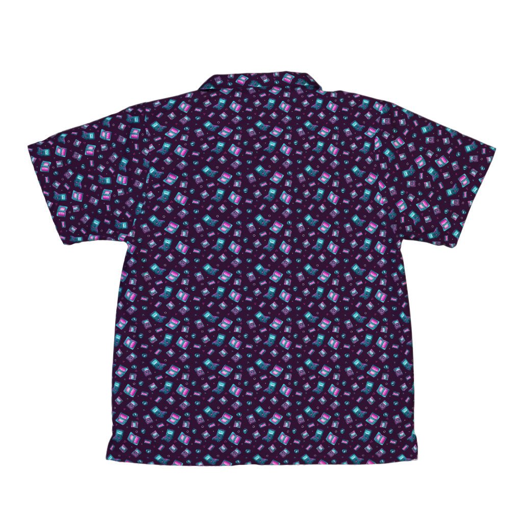 Gaming Consoles Anime Purple Youth Hawaiian Shirt Geek Nerd Design by Ardi Tong q225 video game arcade print