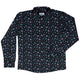 Gaming Consoles Anime Teal Long Sleeve Button Up Shirt Geek Nerd adult sizing Design by Ardi Tong FLOW DESC WRITING