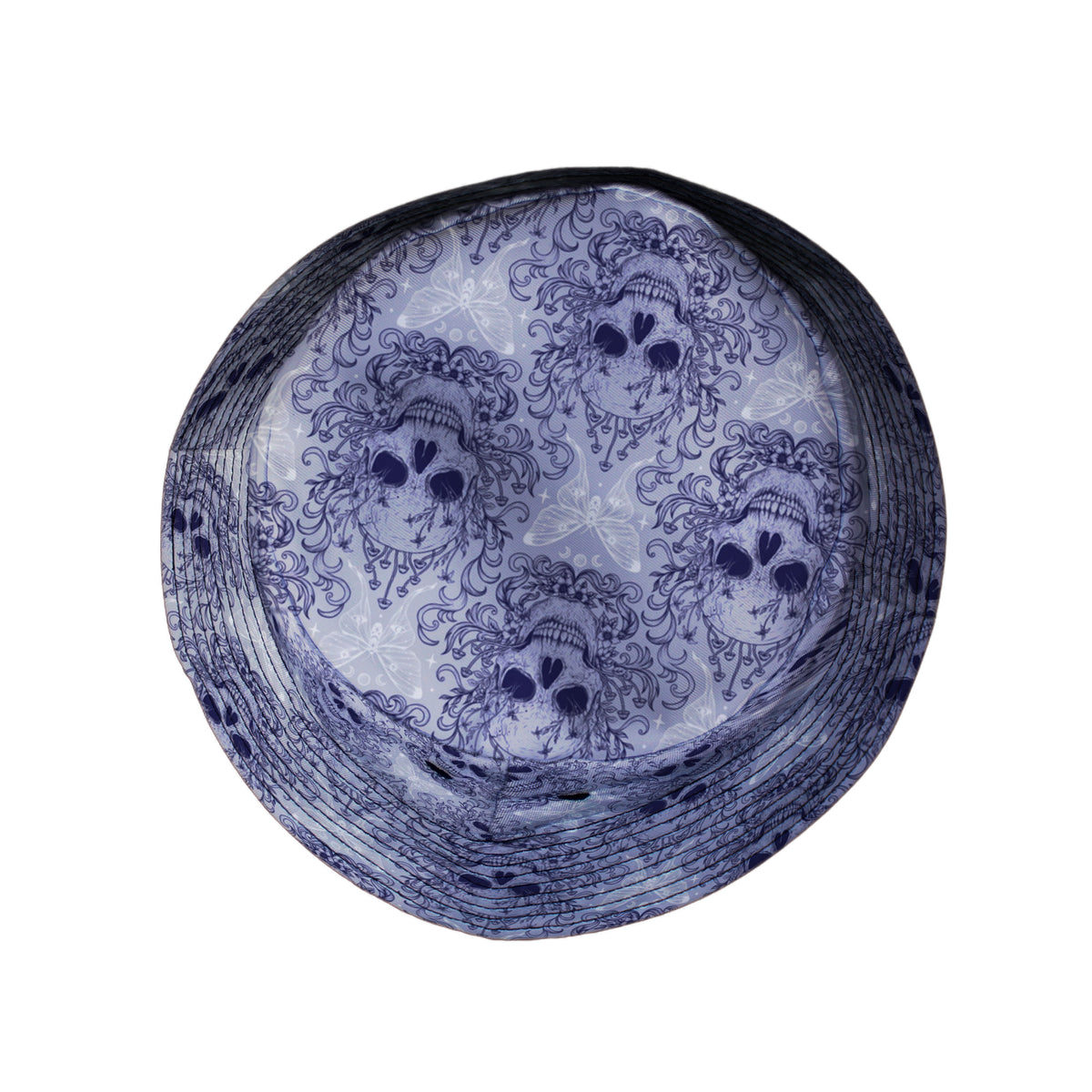 Garden Glow Skull Bucket Hat Top View