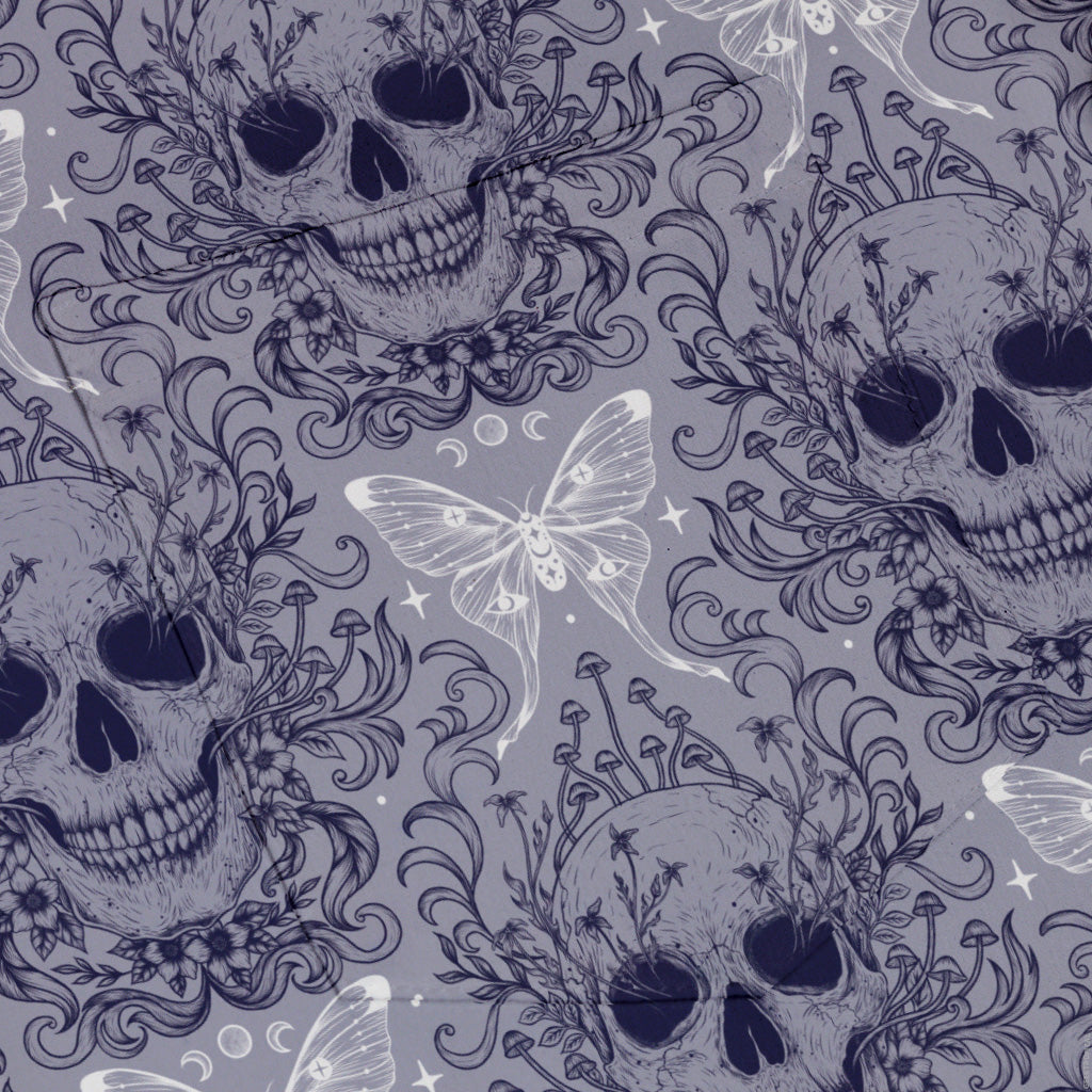 Garden Glow Skull Button Up Shirt Pocket