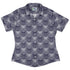 Garden Glow Skull Curvy Button Up Shirt womens front