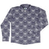 Garden Glow Skull Long Sleeve Button Up Shirt front
