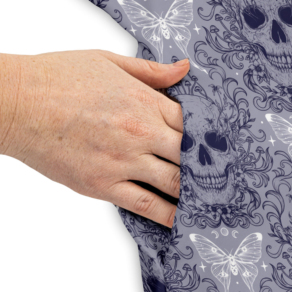 Garden Glow Skull Sleeveless Dress Pocket