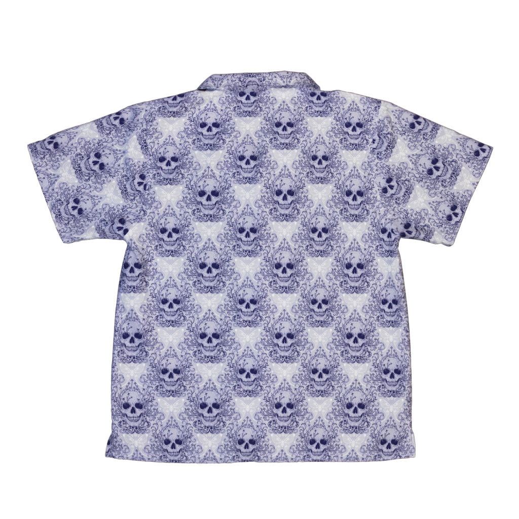 Garden Glow Skull Youth Hawaiian Shirt Back