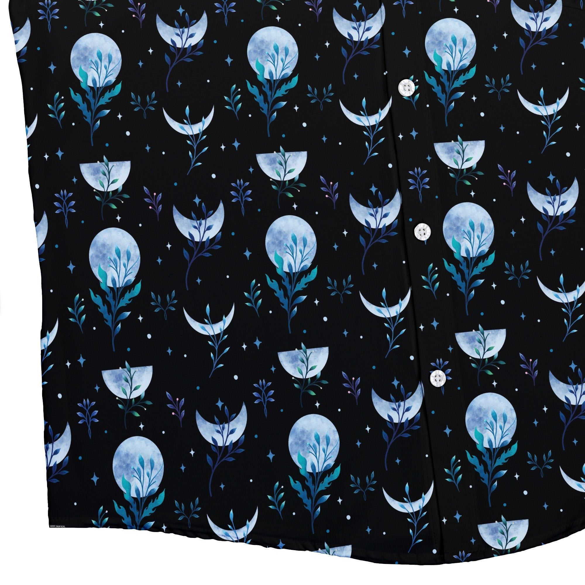 Garden Phase Button Up Shirt Geek Nerd adult sizing Botany Print Design by Episodic