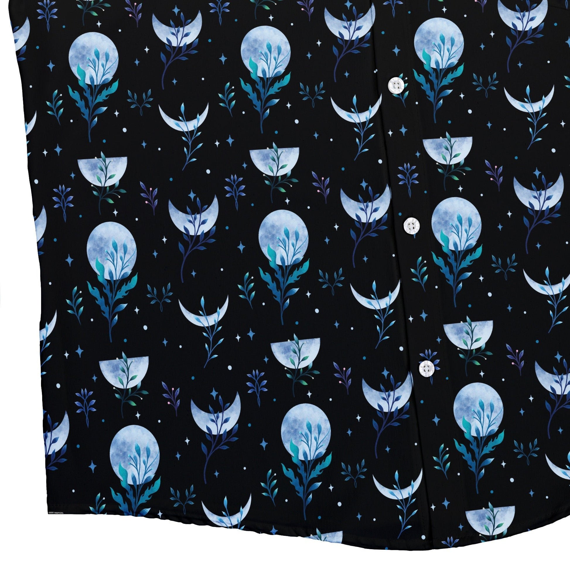 Garden Phase Button Up Shirt Geek Nerd adult sizing Botany Print Design by Episodic