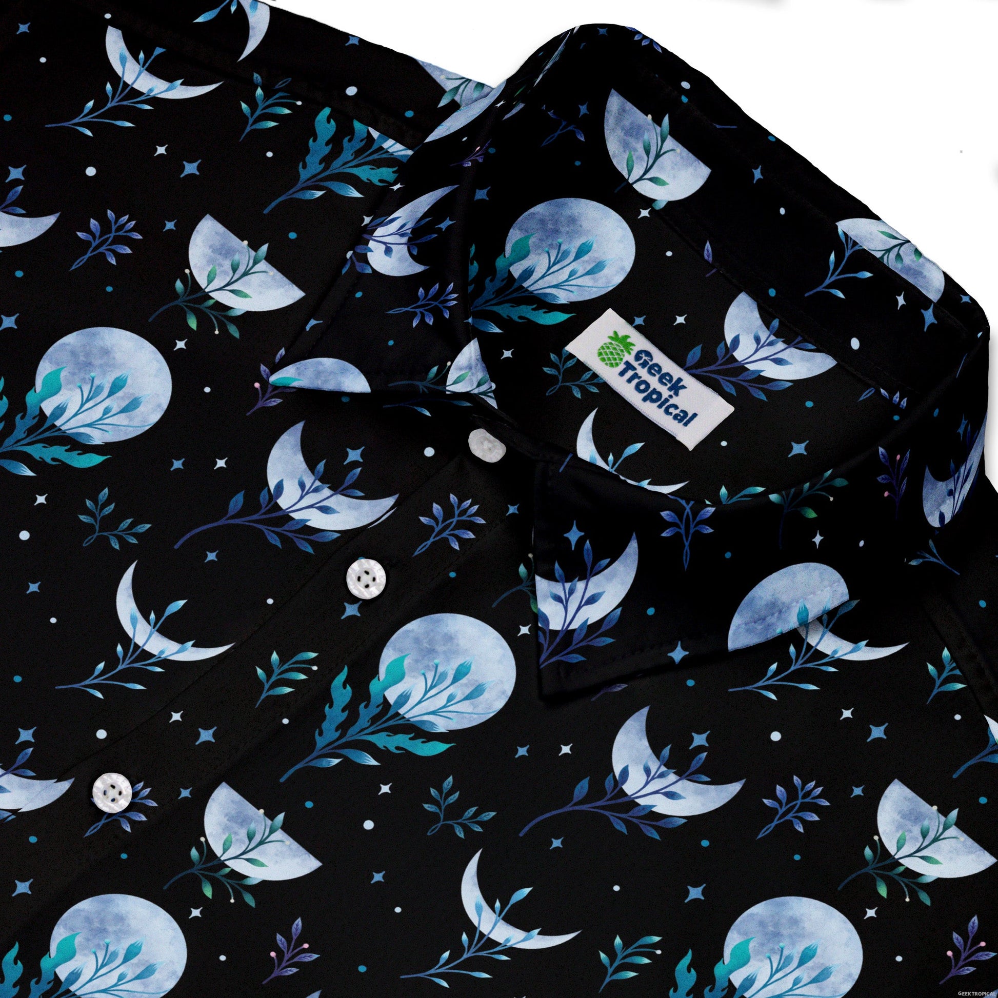 Garden Phase Button Up Shirt Geek Nerd adult sizing Botany Print Design by Episodic