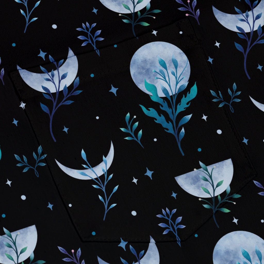 Garden Phase Button Up Shirt Geek Nerd adult sizing Botany Print Design by Episodic