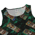 Geek Tiki Masks Dark Green Dress Geek Nerd board game print computer print Designs by Nathan