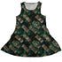 Geek Tiki Masks Dark Green Dress Geek Nerd board game print computer print Designs by Nathan