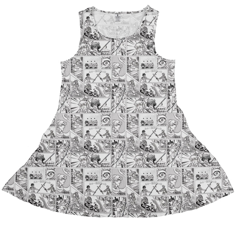 Geek Tropical Manga Dress Geek Nerd Anime Design by Claire Murphy lx - C