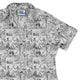 Geek Tropical Manga Curvy Button Up Shirt Geek Nerd Anime Design by Claire Murphy new