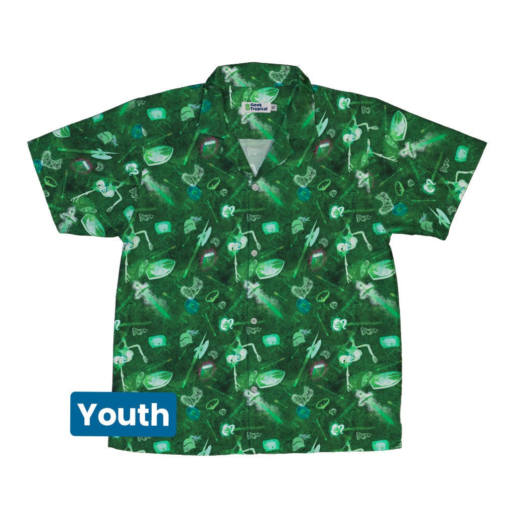 Gelatinous Cube Dnd Monster Youth Hawaiian Shirt - Designs by Nathan - dnd & rpg print - Q3