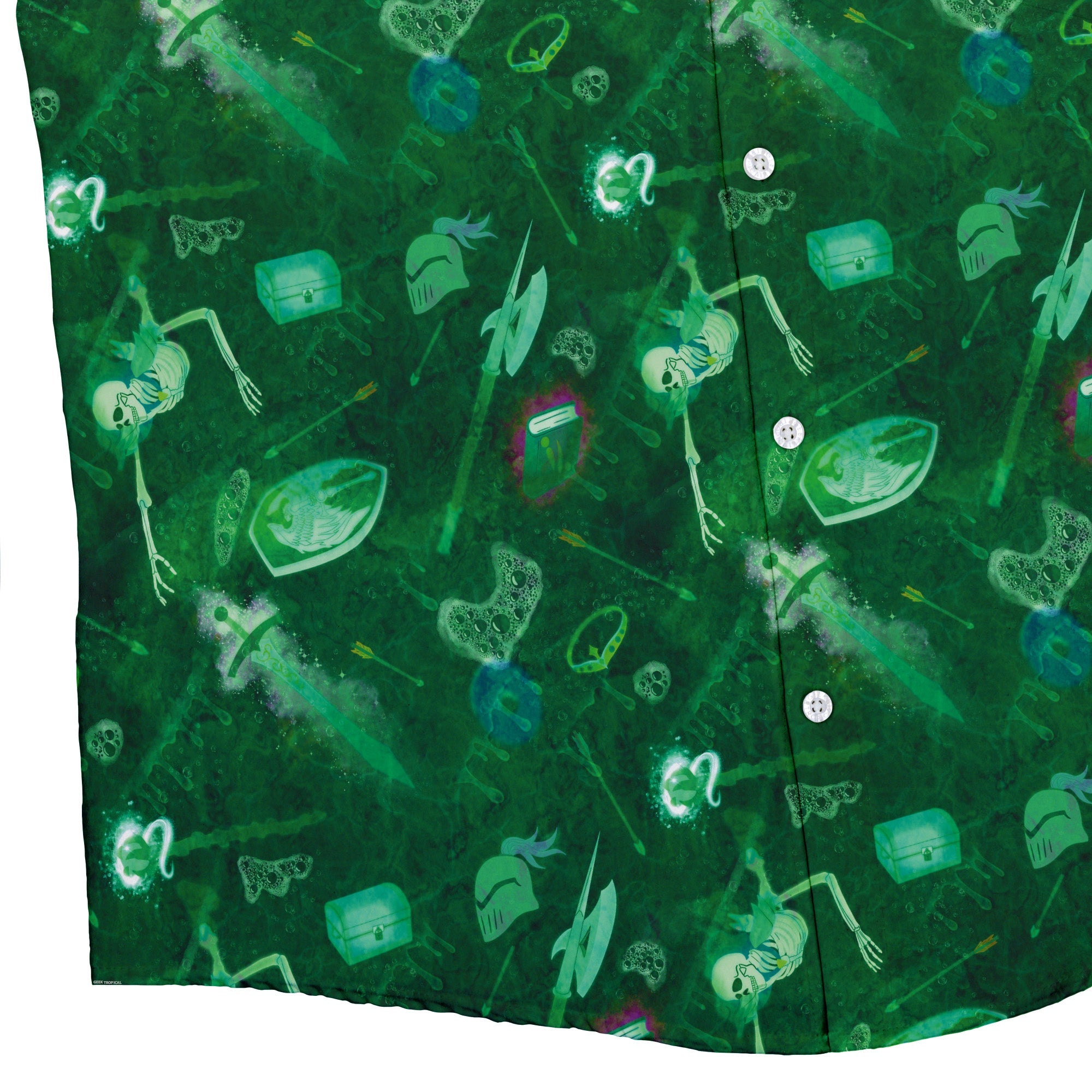 Gelatinous Cube Dnd Monster Button Up Shirt - adult sizing - Designs by Nathan - dnd & rpg print