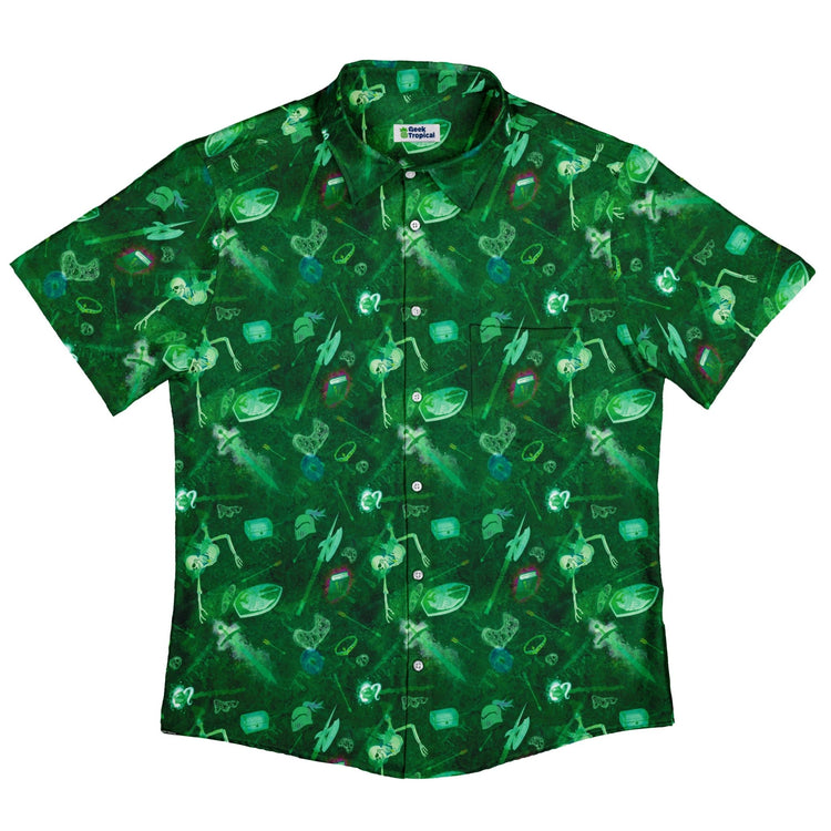 Gelatinous Cube Dnd Monster Button Up Shirt - adult sizing - Designs by Nathan - dnd & rpg print