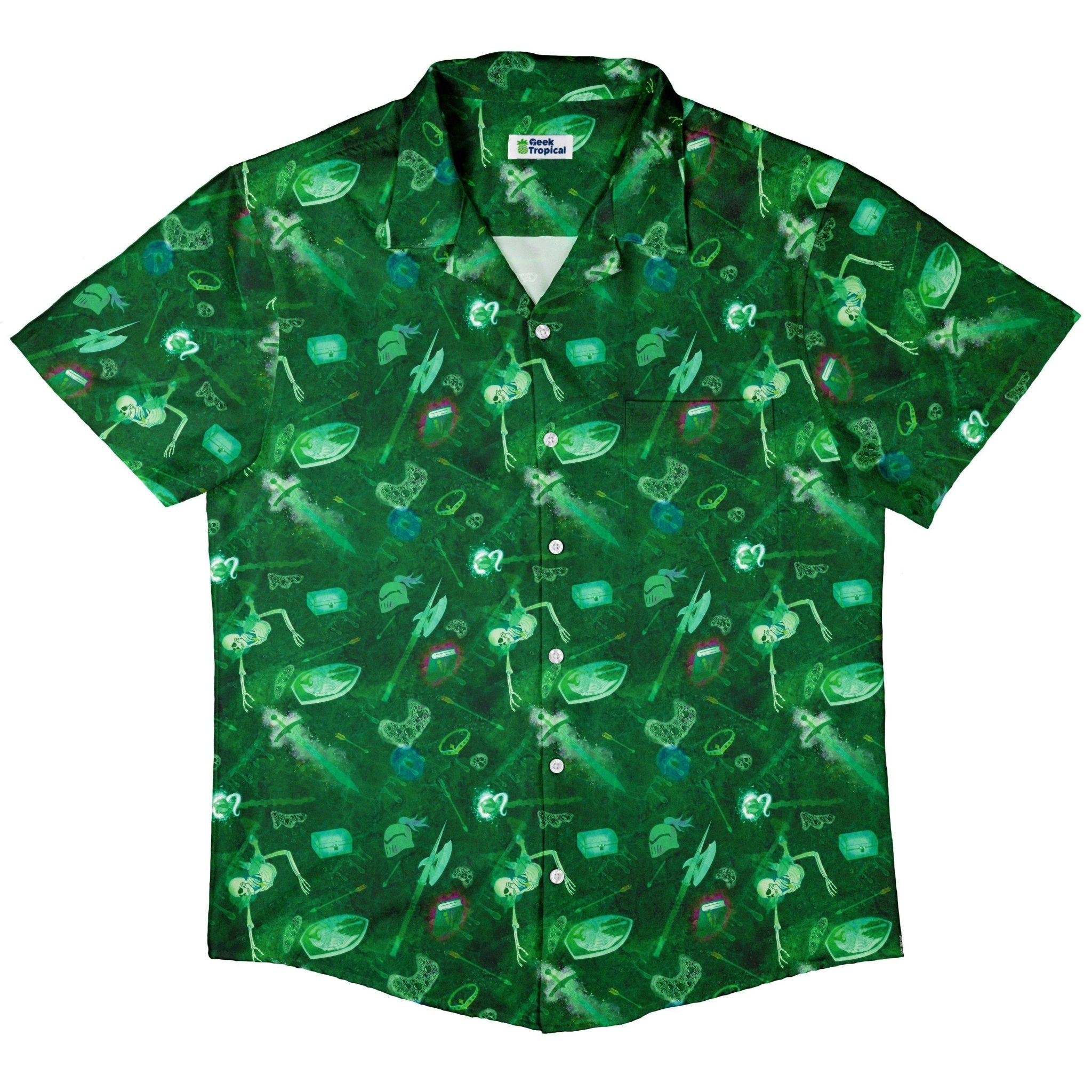 Gelatinous Cube Dnd Monster Button Up Shirt - adult sizing - Designs by Nathan - dnd & rpg print