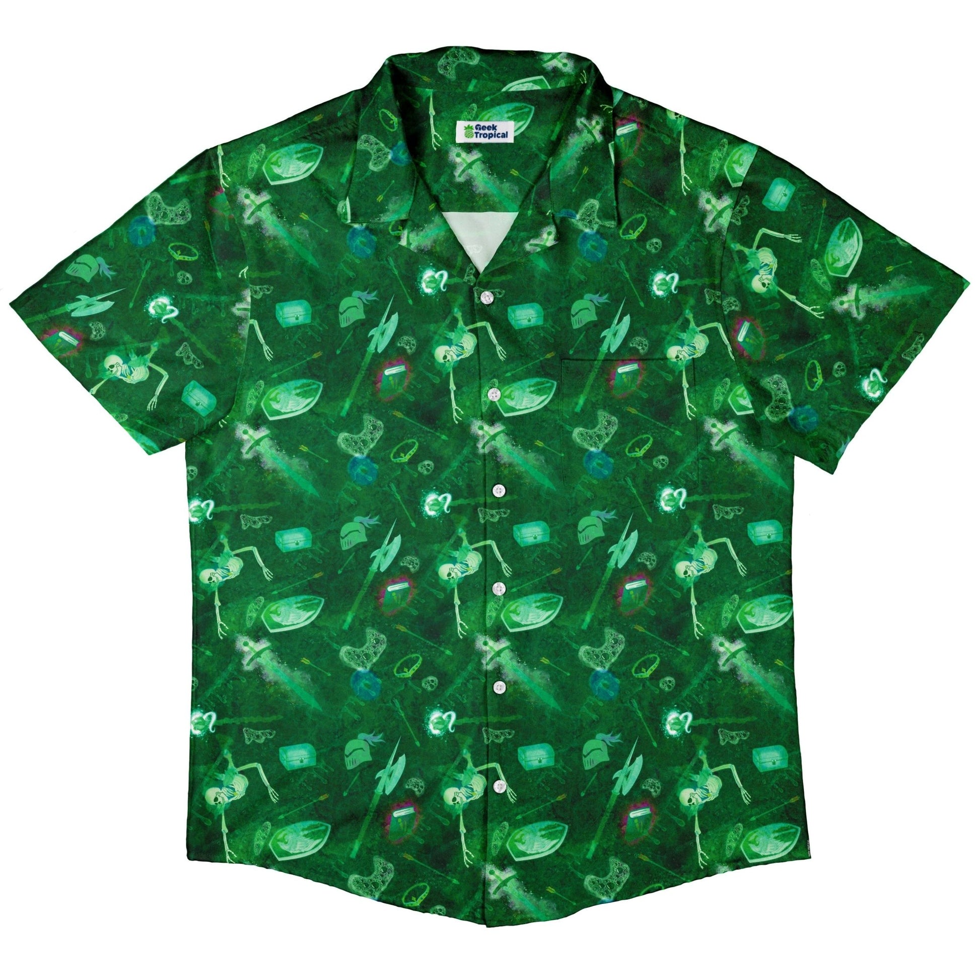 Gelatinous Cube Dnd Monster Button Up Shirt - adult sizing - Designs by Nathan - dnd & rpg print