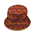 Geometric Bonfire Bucket Hat Black Stitching