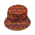 Geometric Bonfire Bucket Hat Gray Stitching