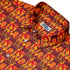 Geometric Bonfire Button Up Shirt Neck