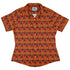 Geometric Bonfire Curvy Button Up Shirt womens front