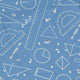 Geometry Blue Math Long Sleeve Button Up Shirt Geek Nerd adult sizing FLOW DESC WRITING mathematics print