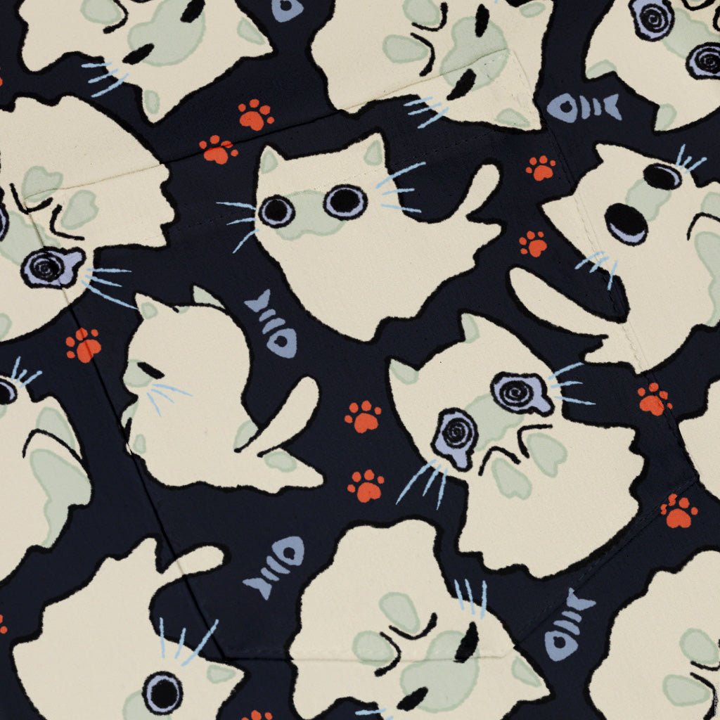Ghost Cats Button Up Shirt Geek Nerd 0925 adult sizing All Adult Button Up Shirts