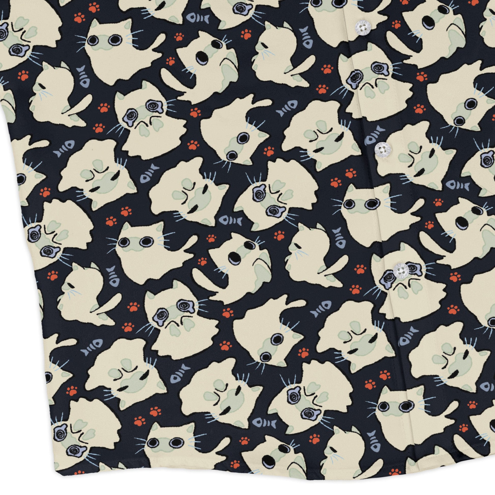 Ghost Cats Long Sleeve Button Up Shirt Geek Nerd 0925 adult sizing All Adult Button Up Shirts