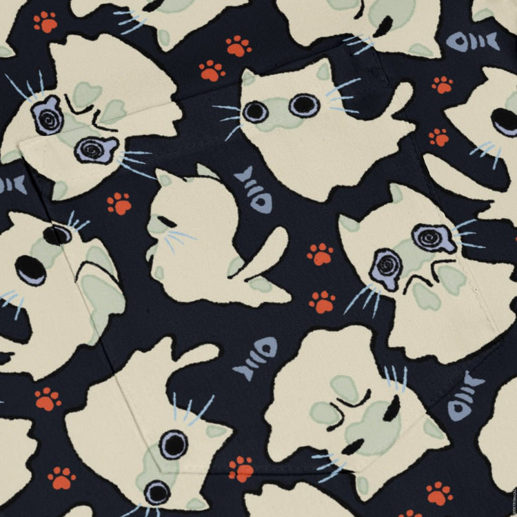 Ghost Cats Long Sleeve Button Up Shirt Geek Nerd 0925 adult sizing All Adult Button Up Shirts