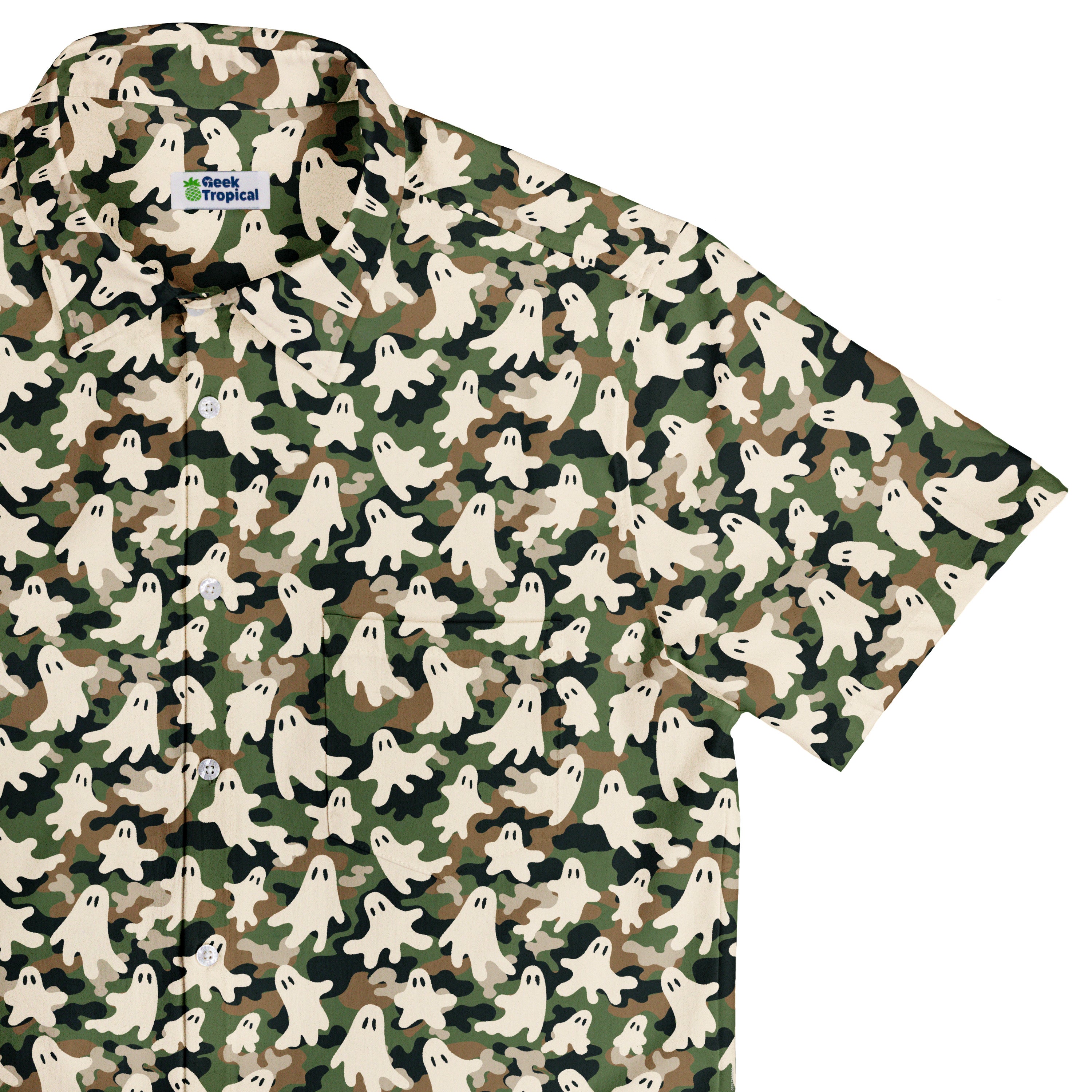 Ghost US Army You Cant See Me Button Up Shirt Top Corner