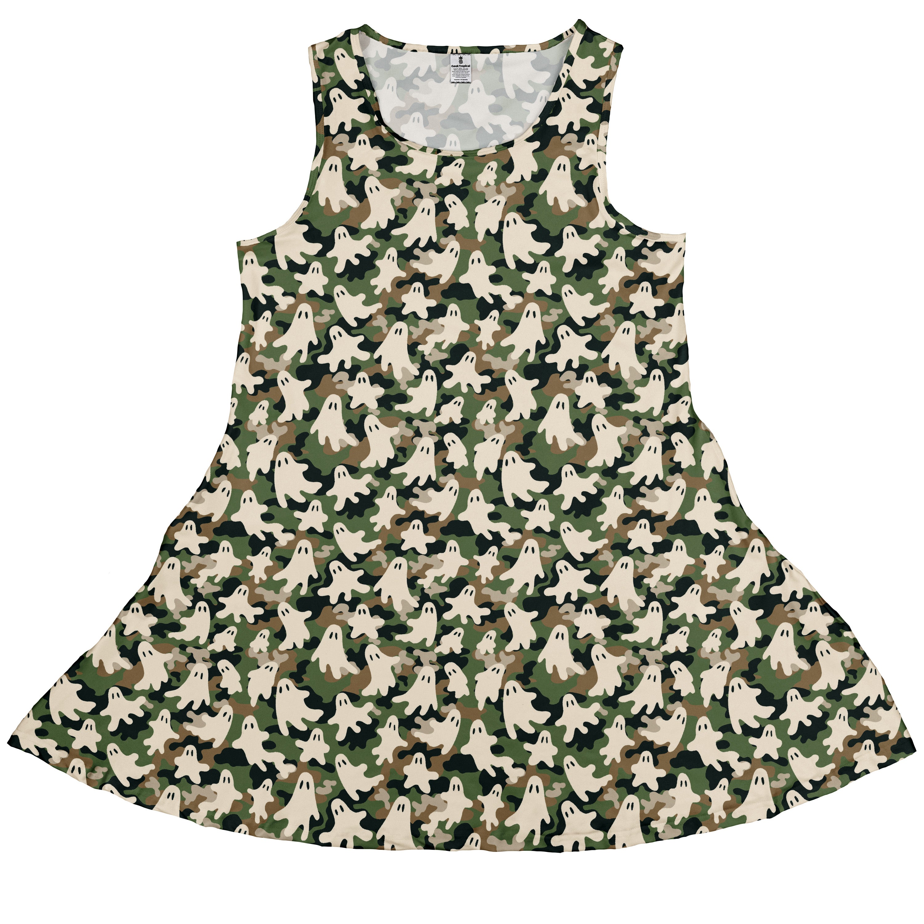Ghost US Army You Cant See Me Sleeveless Dress front
