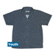 Ghost Wall Charcoal Blue Youth Hawaiian Shirt Geek Nerd 0925 Design by Ardi Tong Fantasy Prints