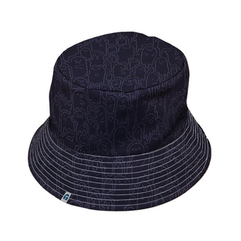 Ghost Wall Purple Bucket Hat Geek Nerd 0925 Design by Ardi Tong Fantasy Prints