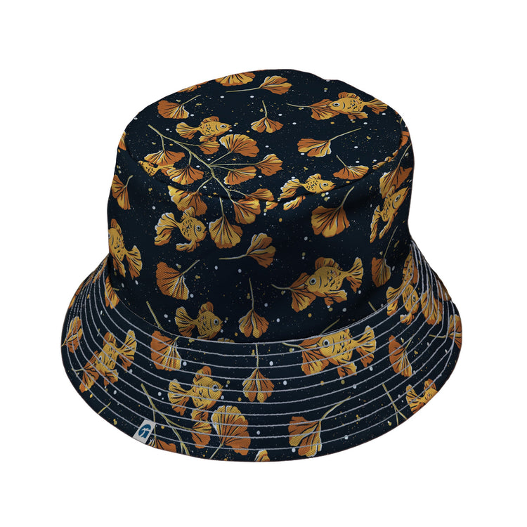 Ginkgo Golden Fish Bucket Hat Geek Nerd 0925 Animal Patterns Botany Print