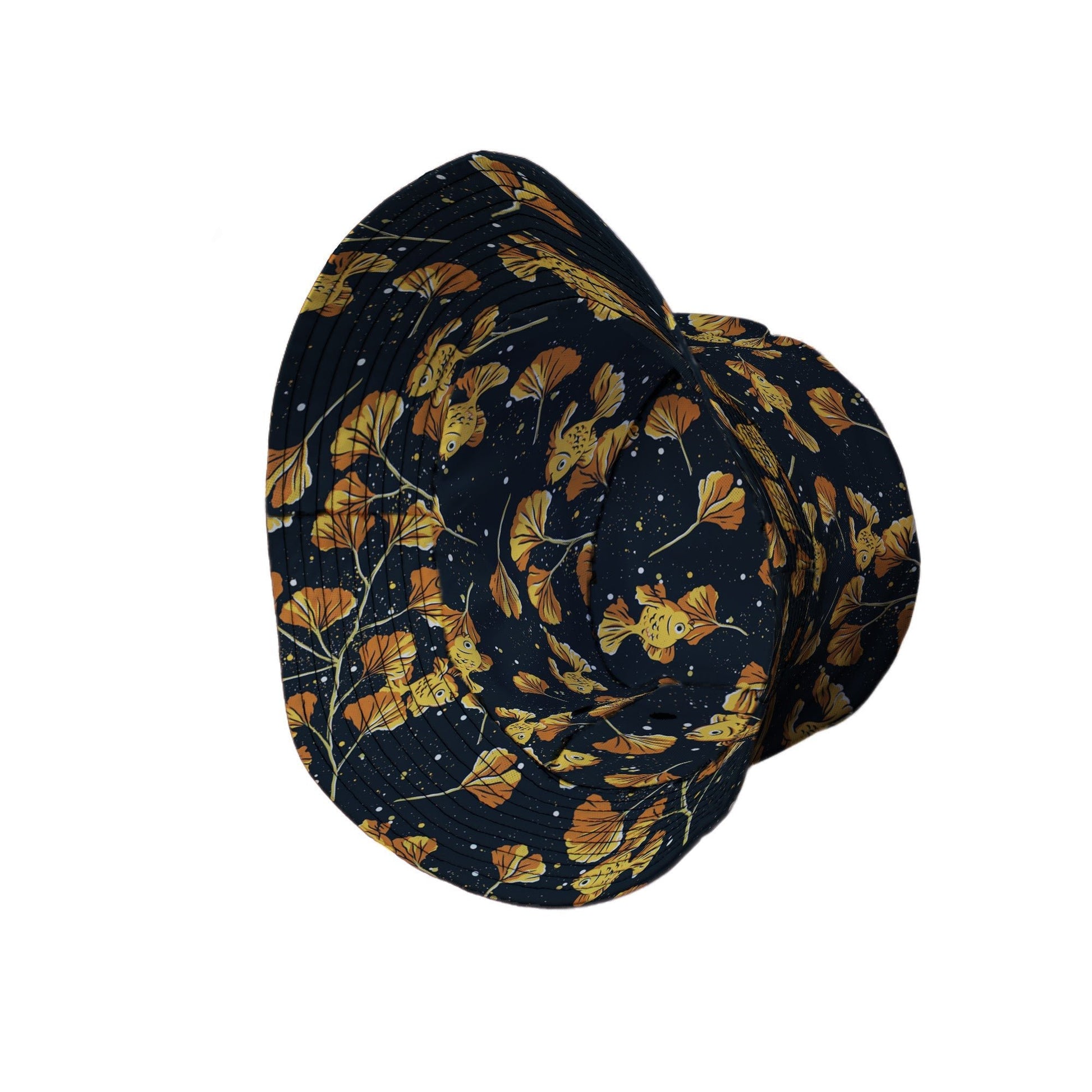 Ginkgo Golden Fish Bucket Hat Geek Nerd 0925 Animal Patterns Botany Print