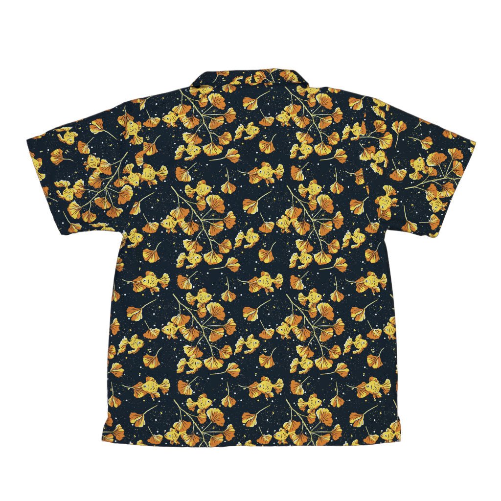 Ginkgo Golden Fish Youth Hawaiian Shirt Geek Nerd 0925 Animal Patterns Botany Print