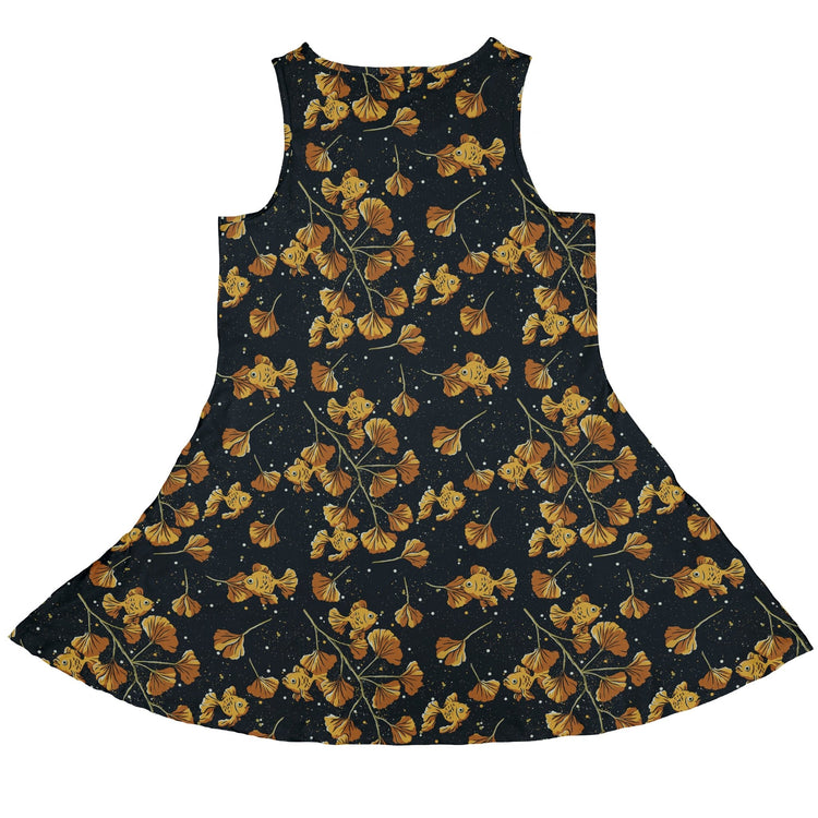 Ginkgo Golden Fish Dress Geek Nerd 0925 Animal Patterns Botany Print