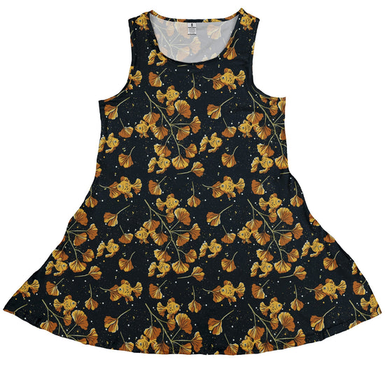 Ginkgo Golden Fish Dress Geek Nerd 0925 Animal Patterns Botany Print