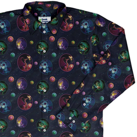 Glimpses in Dragon Time Long Sleeve Button Up Shirt 1